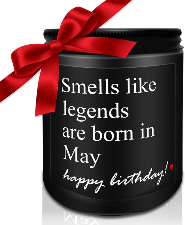 May Birthday Candle Gift for Men - 