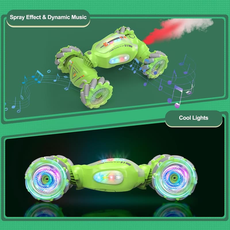 Gesture-Controlled Stunt RC Car for Boys Ages 6-12