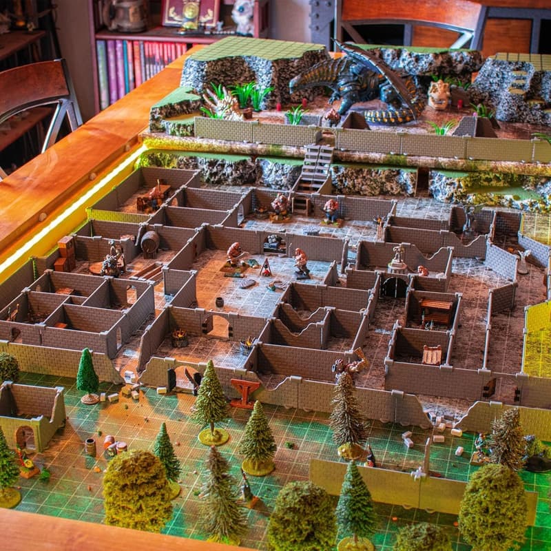 Knight Dungeon Set - Mini Castle Terrain for Tabletop RPGs (200+ pcs)