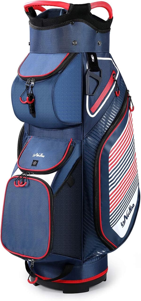 Lightweight Golf Cart Bag with 14 Dividers and Cooler Pouch