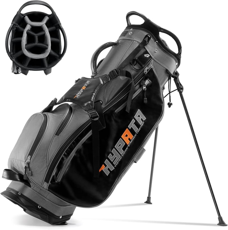 Lightweight PU Leather Golf Stand Bag for Men & Women