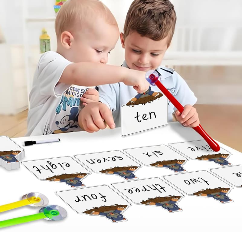 Educational Whack-a-Mole Sight Word Game for Kids 3-6 Years