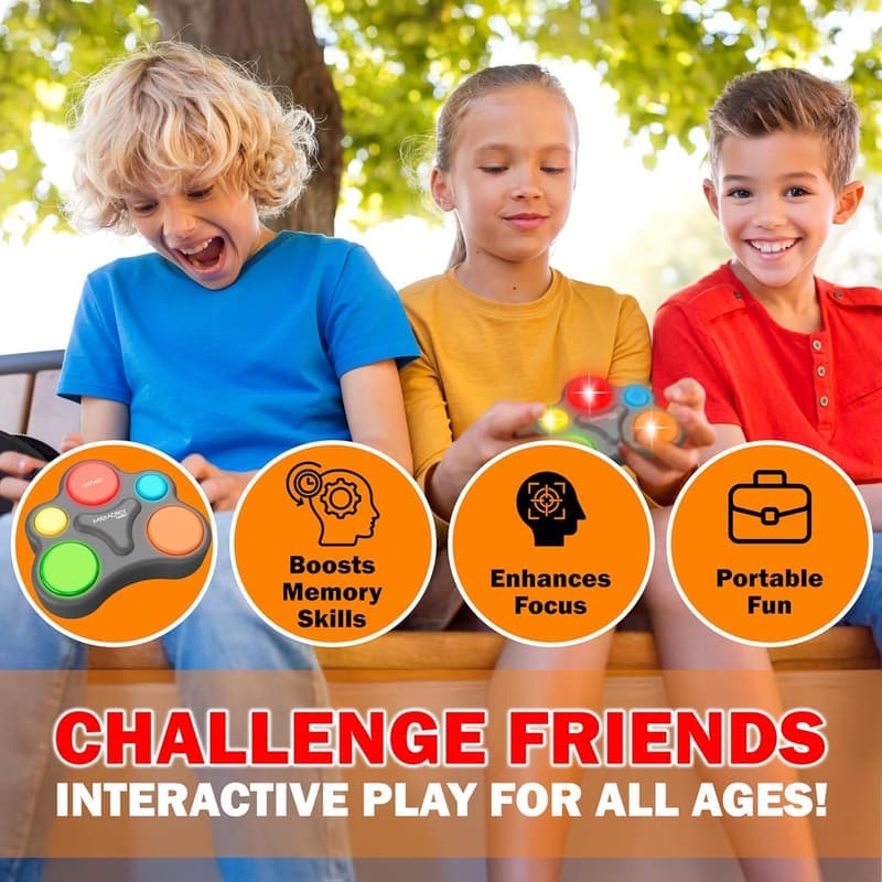 Kids' Electronic Memory Game with Color Recognition & Replay