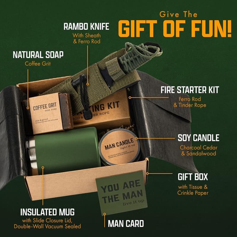 Birthday Gift Box for Men - Cool Camping Set for Him