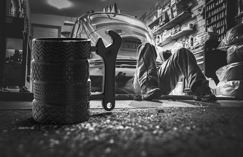 Tire-Shaped Coffee Mug for Car Lovers and Mechanics