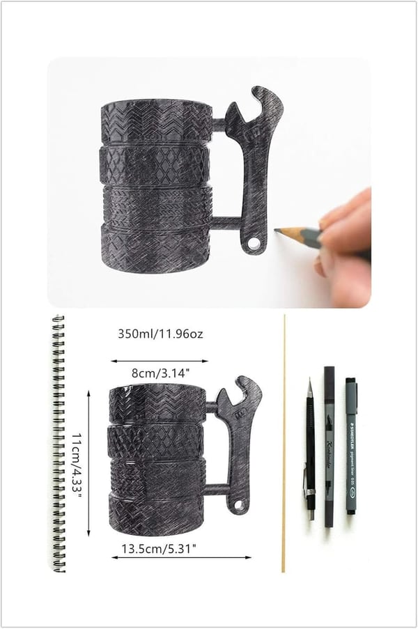 Tire-Shaped Coffee Mug for Car Lovers and Mechanics