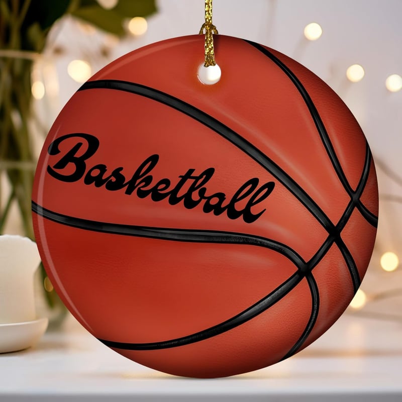 Kids Basketball Christmas Ornament Gift