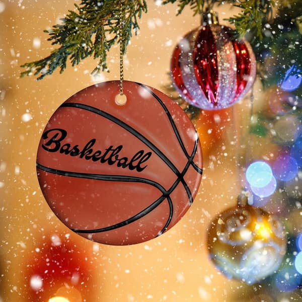Kids Basketball Christmas Ornament Gift