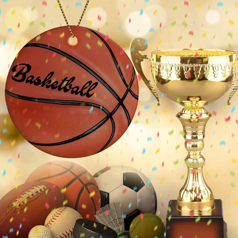 Kids Basketball Christmas Ornament Gift