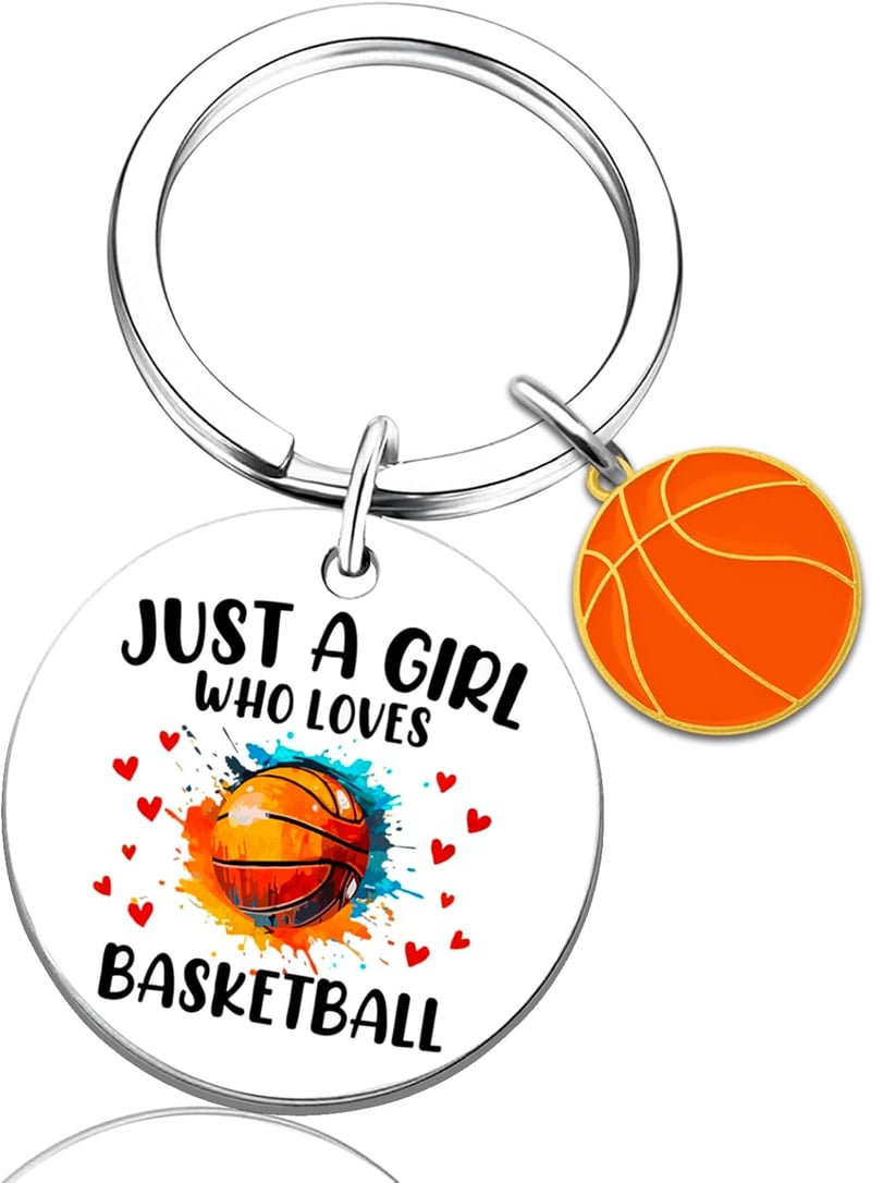 Basketball Keychain for Girls - Birthday Gift or Stocking Stuffer