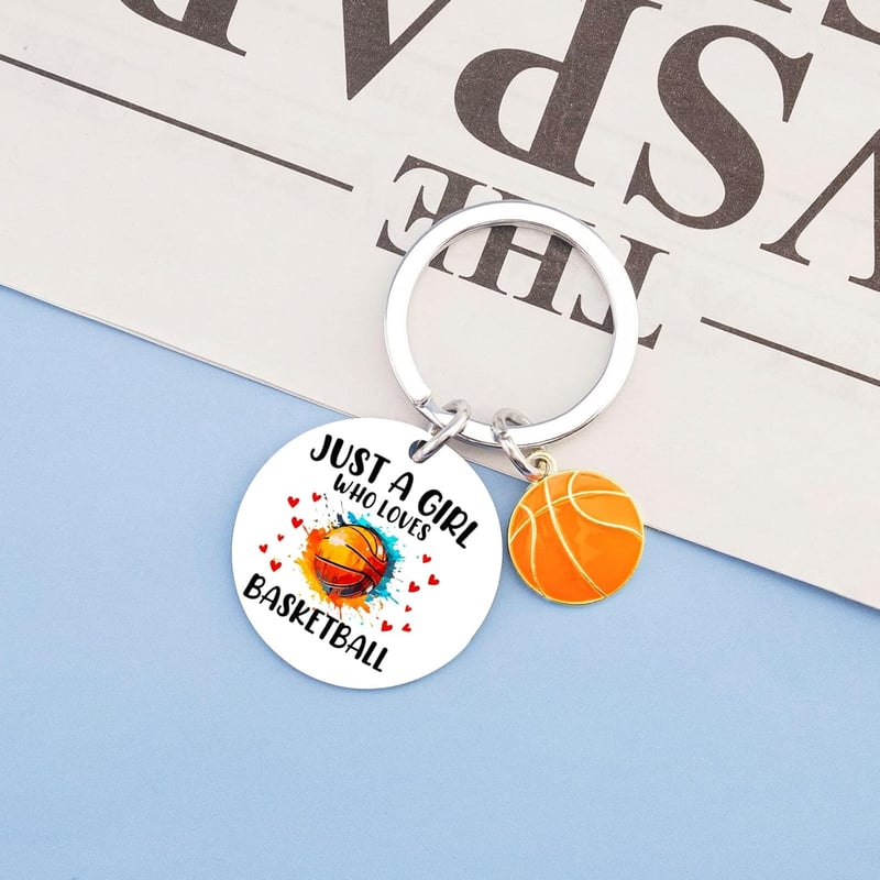 Basketball Keychain for Girls - Birthday Gift or Stocking Stuffer