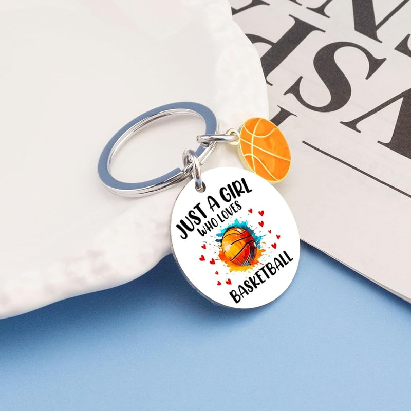 Basketball Keychain for Girls - Birthday Gift or Stocking Stuffer