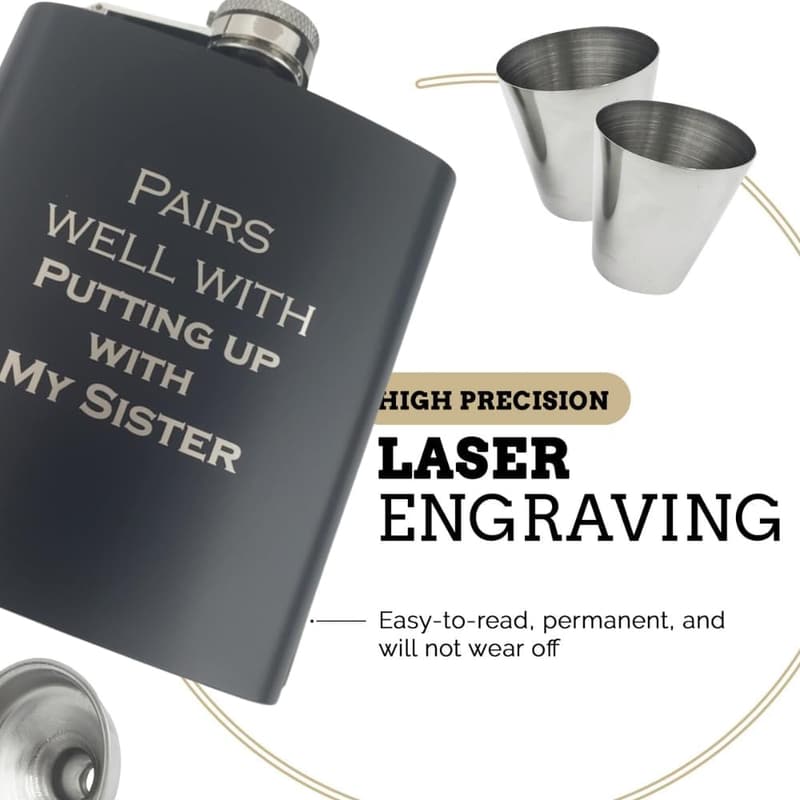 Funny Flask Gift for Brother-in-Law's Birthday
