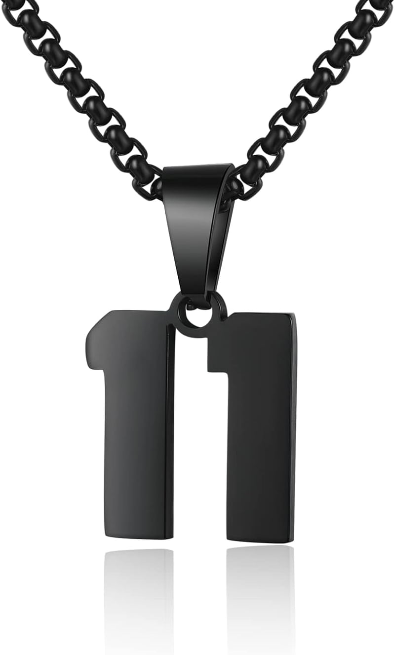 Personalized Number Necklace for Black Male Athletes
