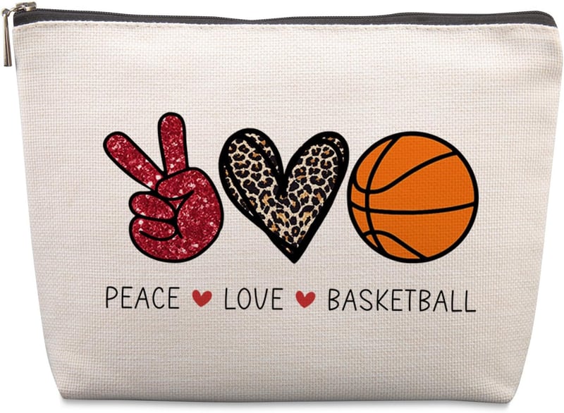 Basketball Gifts Cosmetic Bag for Players and Fans