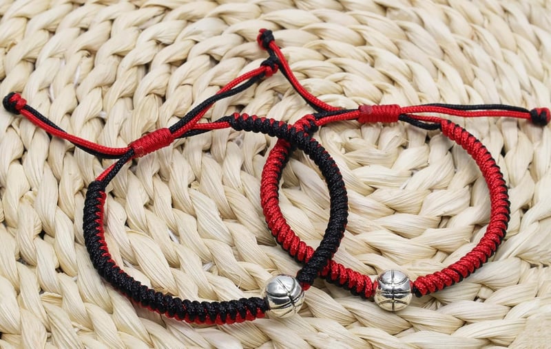 Adjustable Handmade Basketball Bracelets for Kids & Adults (2pcs)
