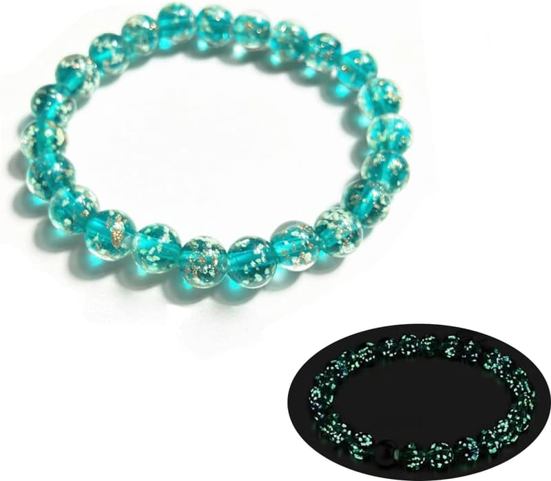 Glow in the Dark Firefly Bead Stretch Bracelet for Couples