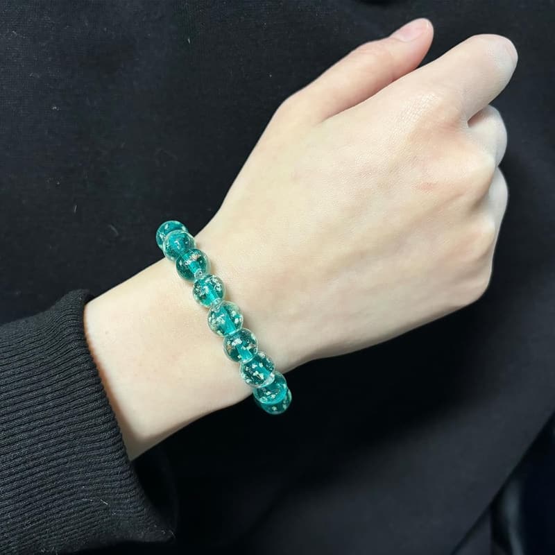 Glow in the Dark Firefly Bead Stretch Bracelet for Couples