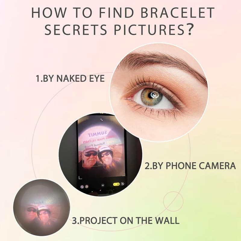 Personalized Photo Projection Bracelet for Anniversary Gifts