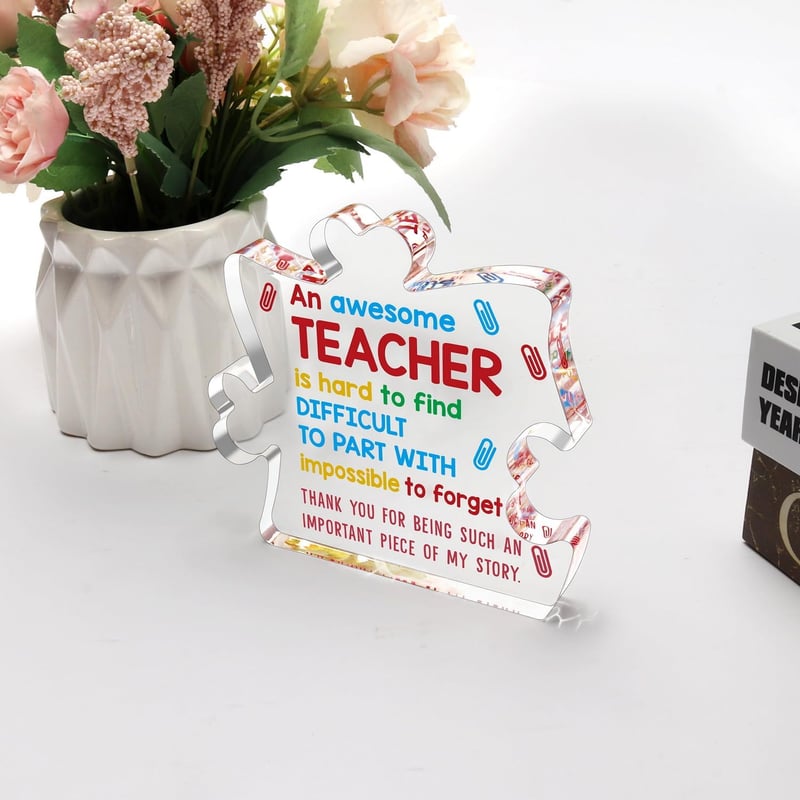 Teacher Appreciation Desk Decoration Acrylic Plaque for Educators