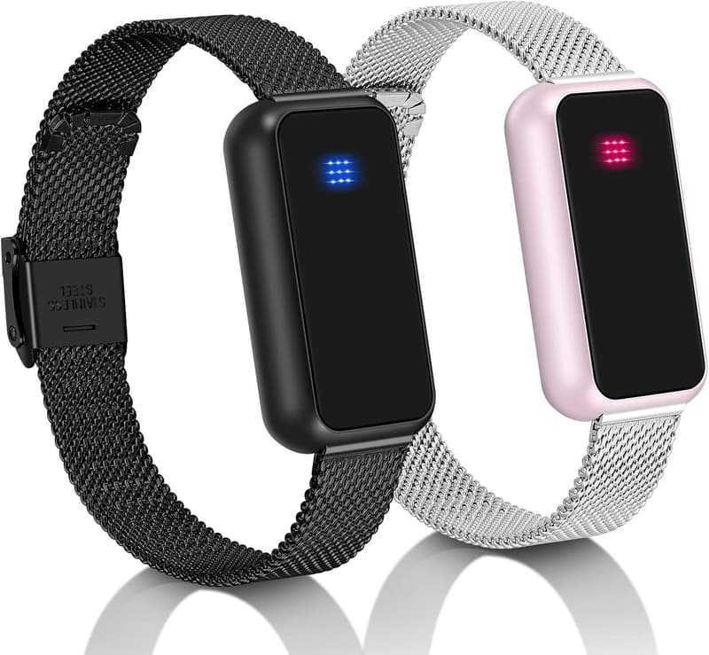 Long-Distance Touch Bracelets for Couples - Pink Bluetooth Set