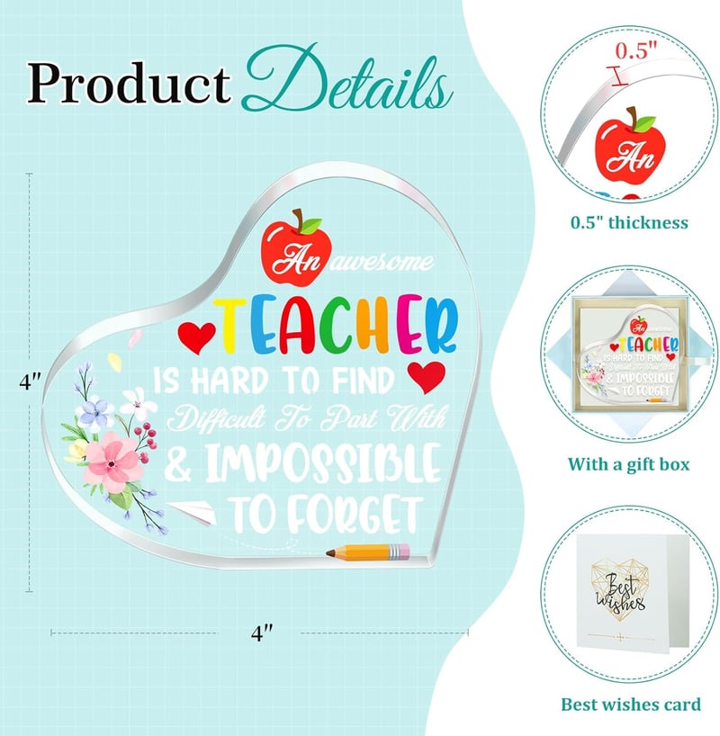 Teacher Appreciation Paperweight Gift for Women