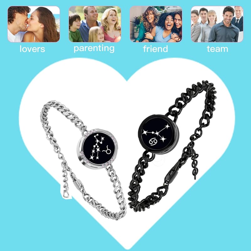 Valentine's Day Long Distance Touch Bracelets for Couples