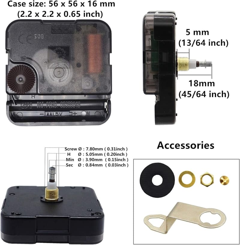 DIY Quartz Wall Clock Movement Mechanism Replacement Parts