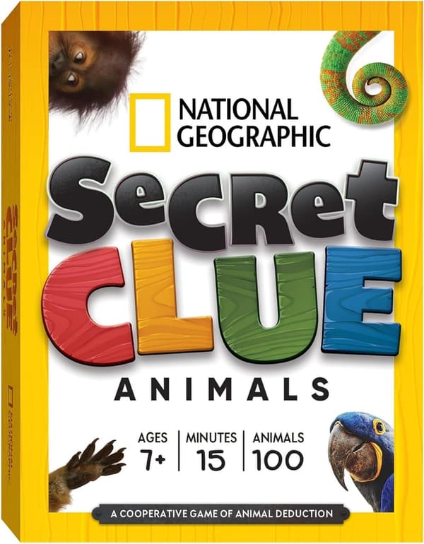 National Geographic Secret Clue Animals Card Game for Kids 7+