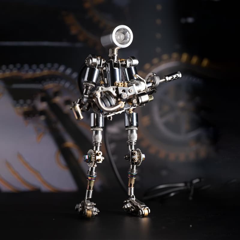 DIY 3D Metal Puzzle Robot Model Kit with LED Light Feature