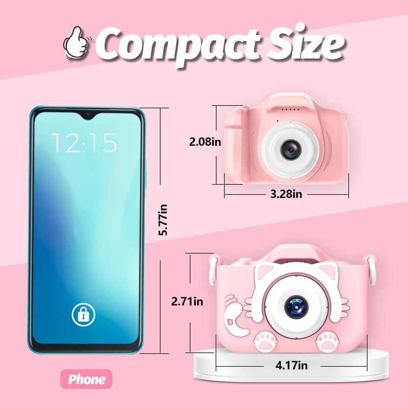 Kids Digital Video Camcorder with Soft Cartoon Cover - Age 3-8