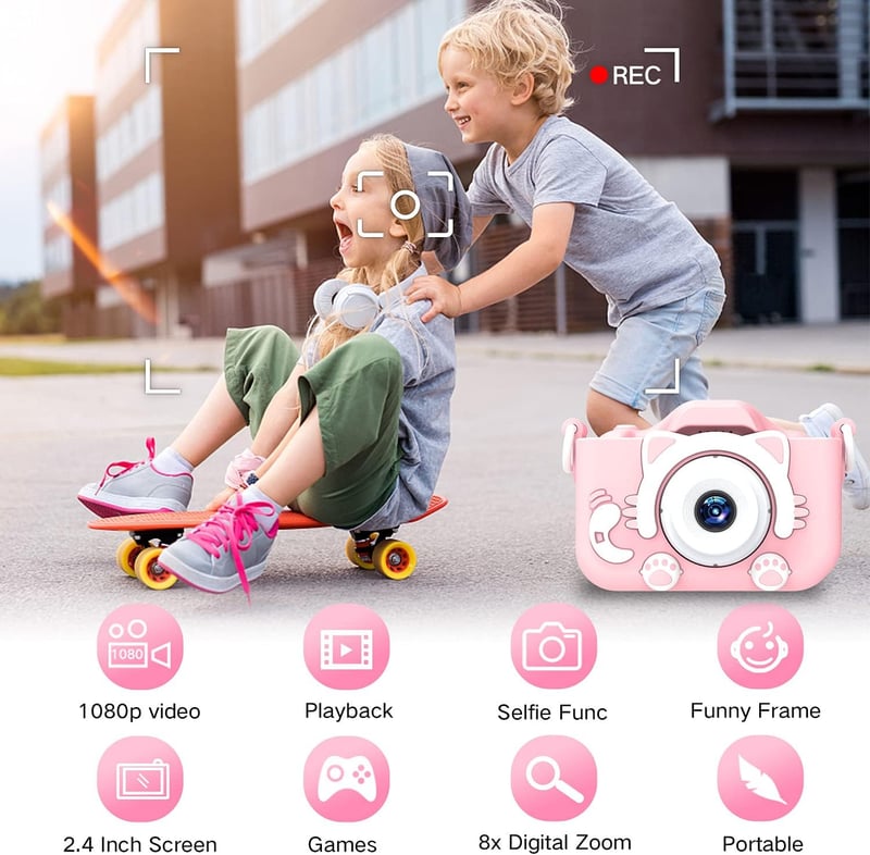 Kids Digital Video Camcorder with Soft Cartoon Cover - Age 3-8
