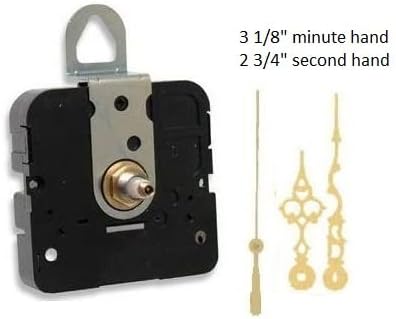 Customizable Clock Movement Mechanism with Gold Second Hand