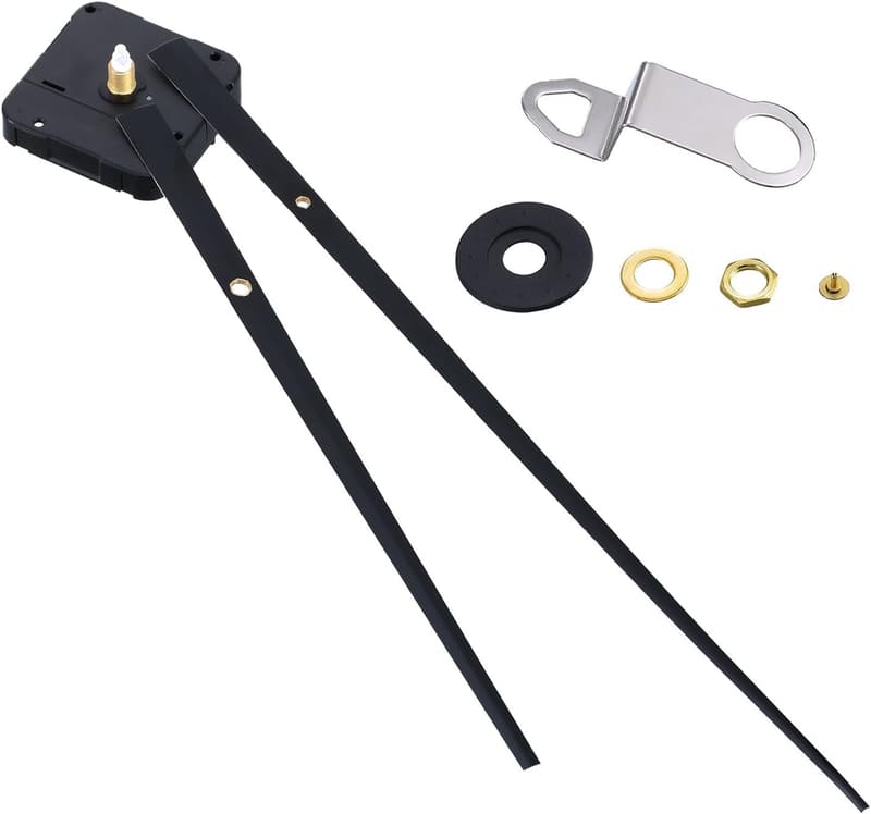 High Torque Clock Movement for Dials up to 23.1 Inches, Black