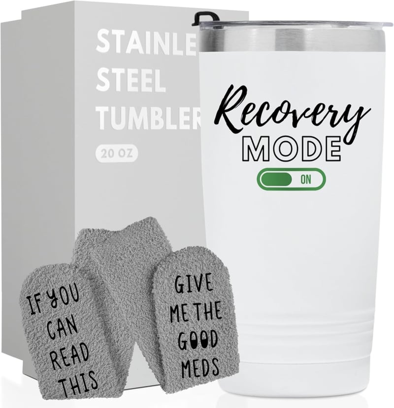 Get Well Soon Hospital Mug with Socks for Men and Women
