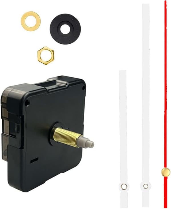 DIY Clock Making Kit with White Movement Mechanism and Hands