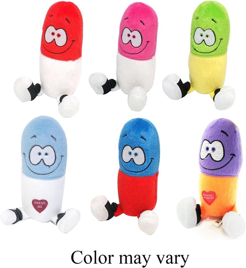 Giggling Plush Happy Pill - Fun Gift for All Ages