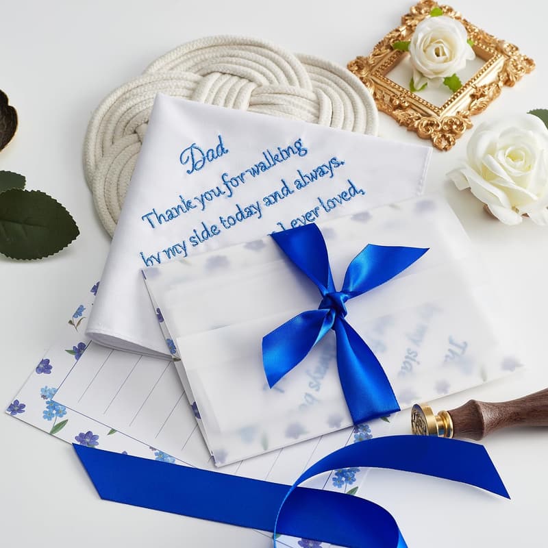 Father of the Bride Wedding Handkerchief Gift - AKI-105R