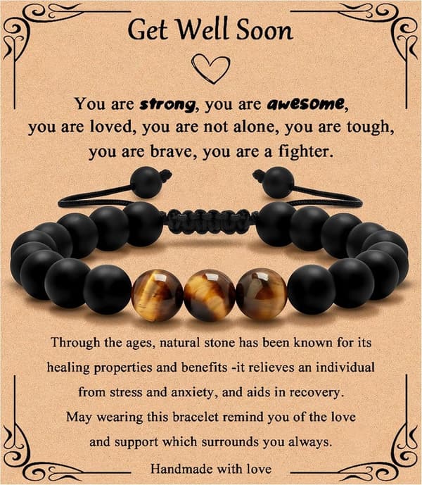 Tiger Eye Bracelet for Him – Ideal Gift for Father's Day, Birthday