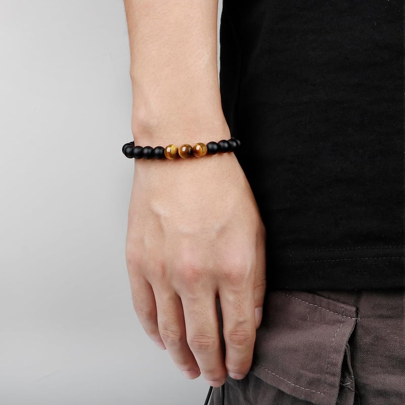 Tiger Eye Bracelet for Him – Ideal Gift for Father's Day, Birthday