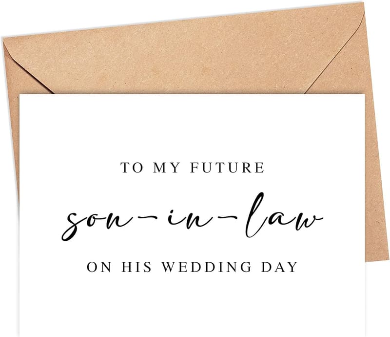 Wedding Day Card for Son-in-Law from Mother of the Bride