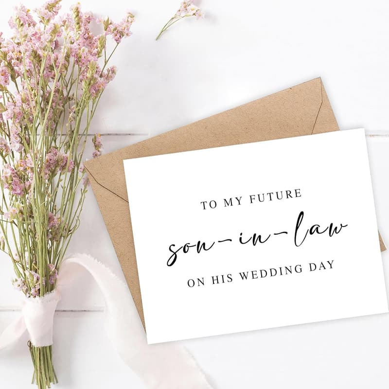 Wedding Day Card for Son-in-Law from Mother of the Bride