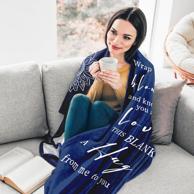 Get Well Soon Sunflower Throw Blanket for Men & Women