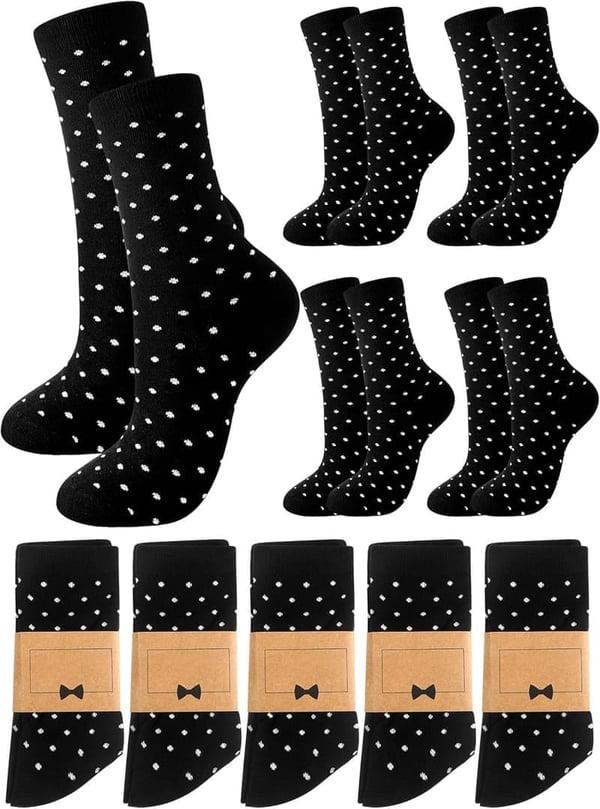 Groomsmen Gifts: 8 Pairs of Funny Dot Dress Socks