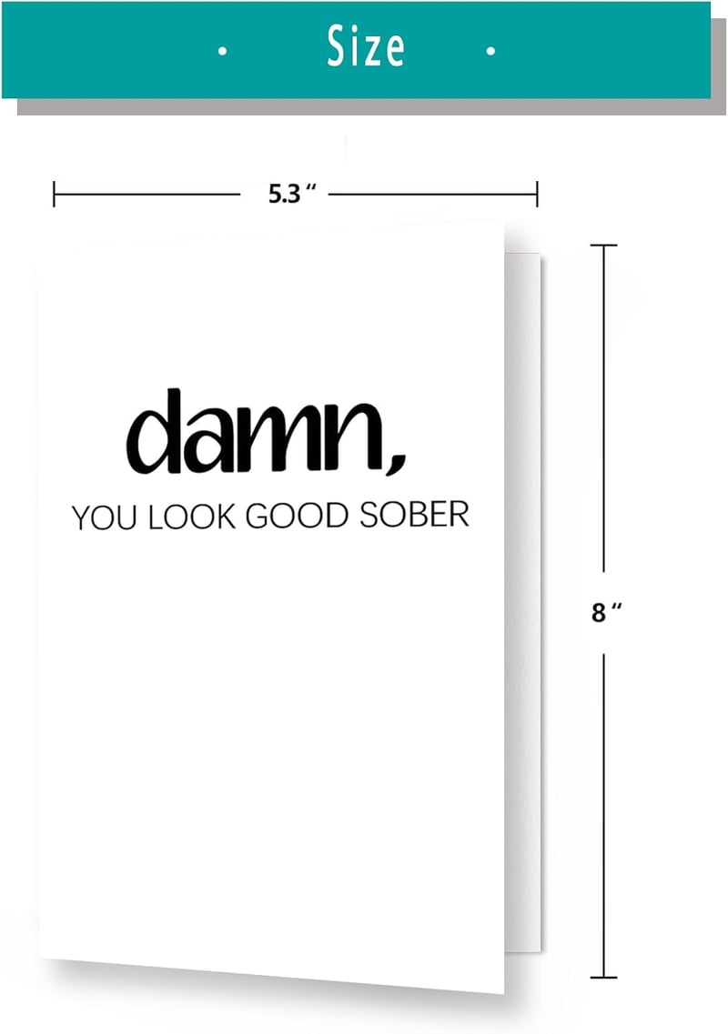 Funny Sobriety Recovery Card for Him or Her