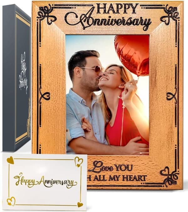 Anniversary Frame for Couple | Fits 5x7 Photo | Perfect Gift