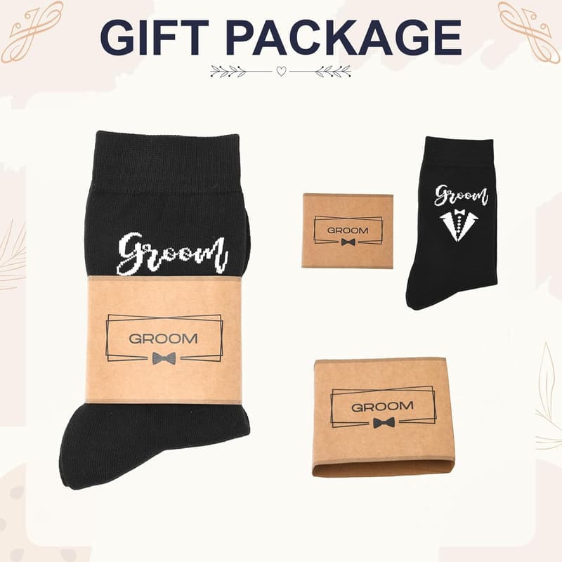 Groomsmen Wedding Socks - Cotton Gift for Men