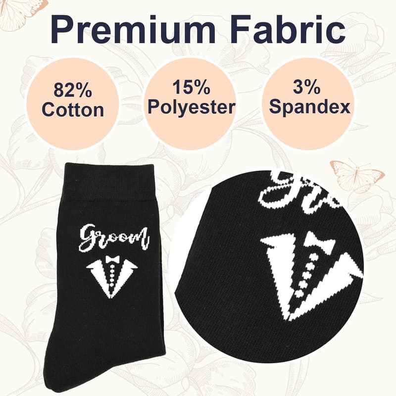 Groomsmen Wedding Socks - Cotton Gift for Men