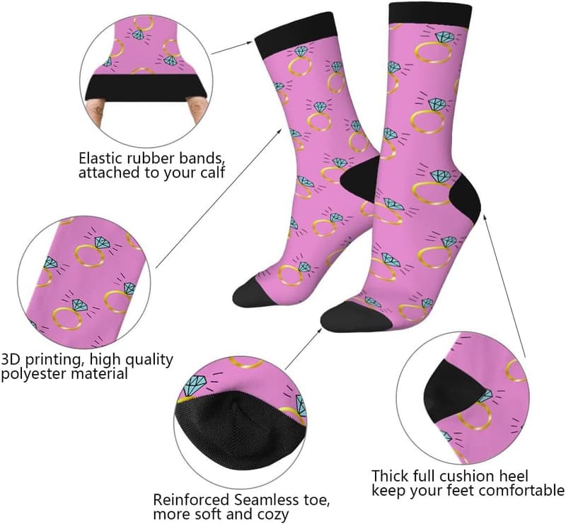 Cute Cartoon Dachshund Crew Socks - Novelty Gift for Dog Lovers