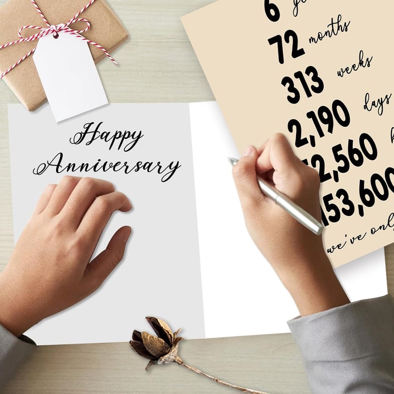 6th Anniversary Vintage Card for Couples